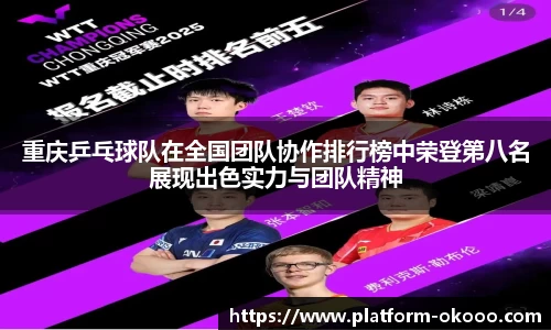 重庆乒乓球队在全国团队协作排行榜中荣登第八名展现出色实力与团队精神